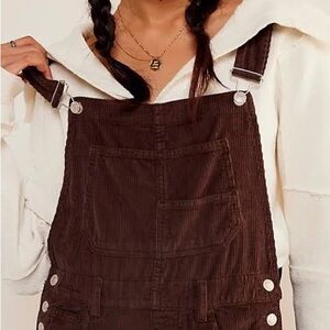 We The Free Ziggy Cord Overall in Dark Brown